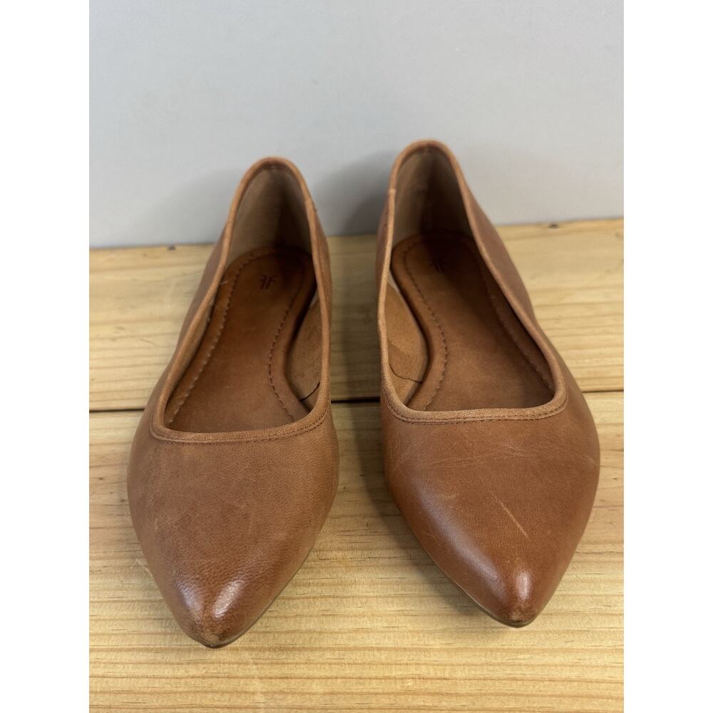 Frye Regina Leather Pointed Toe Ballet Flats Women's 8.5 - Picture 3 of 7